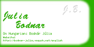 julia bodnar business card