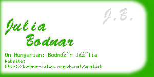 julia bodnar business card